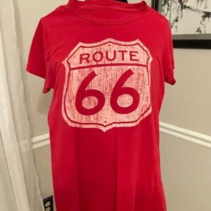 Women's Red Route 66 Graphic Tee